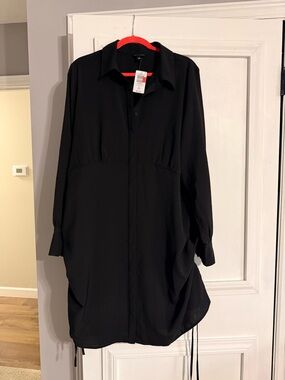 torrid Black Button-Front Dress
